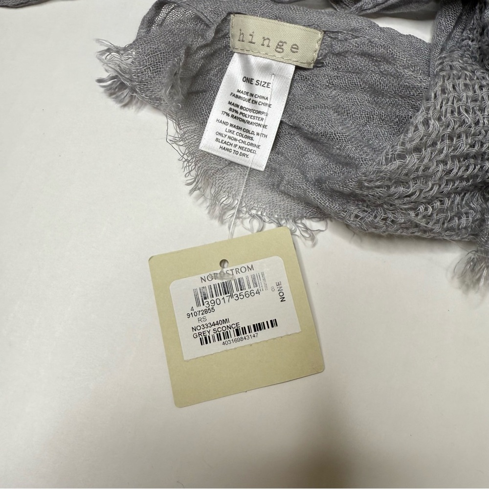 Hinge Soft Grey Scarf NWT - Picture 2 of 5